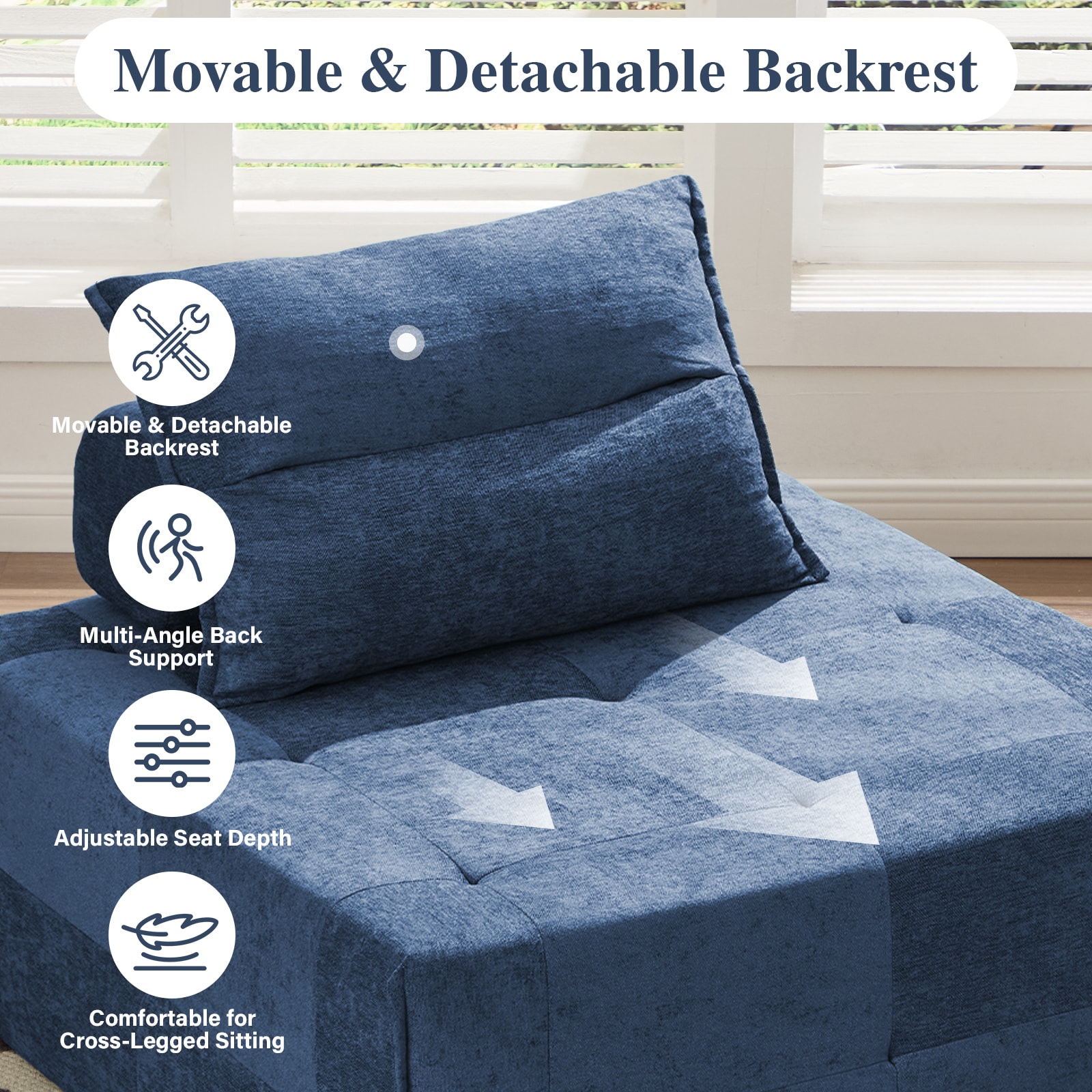 Modular Sectional Sofa With Deep Seat And Adjustable Backrest_voghion.com